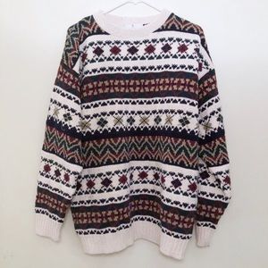 Vintage 80s Bill Blass Grandpa Pullover Sweater